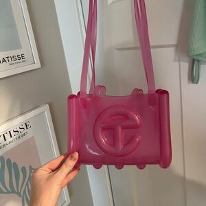 NWOT Telfar Pink Jelly Small Shopping Bag